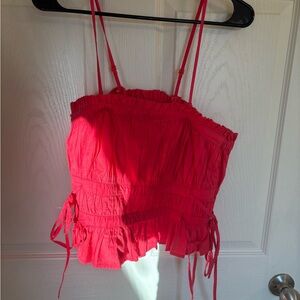 Free people hot pink top